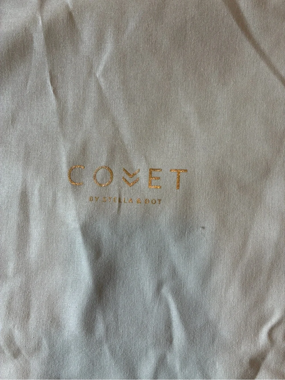 Stella & Dot Cream Tote with Gold Logo